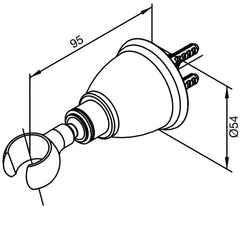 Damixa Tradition wandhouder chroom
