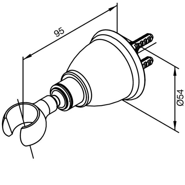Damixa Tradition wandhouder chroom