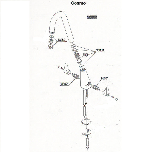 Damixa Parts Cosmo Kitchen Mixer Tap 90000.00