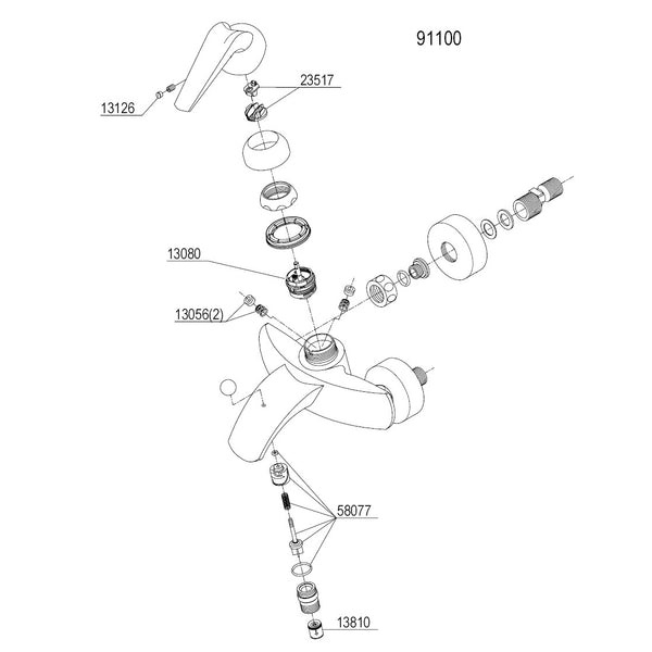 Damixa Parts Astoria Bath Tap 91100.00