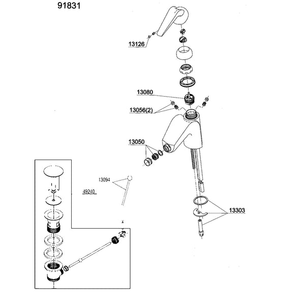 Damixa Parts Astoria Bidet Tap 91831.00