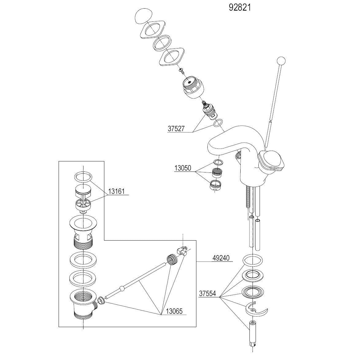 Damixa Parts Galaxy Washbasin tap 92821.00
