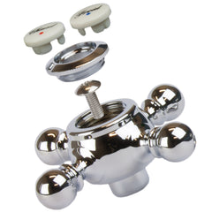 Damixa loose handle with hot/cold indication tradition per piece Chrome 03111.00