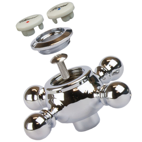 Damixa loose handle with hot/cold indication tradition per piece Chrome 03111.00