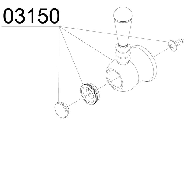 Damixa Rep.set diverter lever v/37025 article number 03150.00