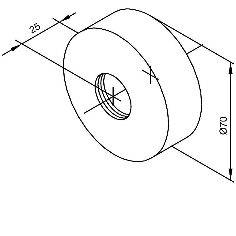 Damixa set van 2 platte rozetten 3/4 Chroom Artikelnummer 13643.00