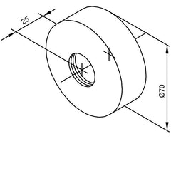 Damixa set van 2 platte rozetten 3/4 Chroom Artikelnummer 13643.00