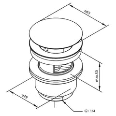 Damixa Klikwaste koper geborsteld