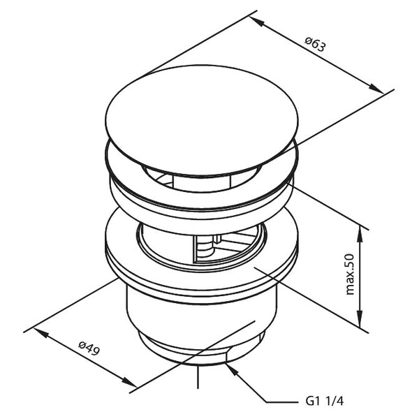 Damixa Klikwaste brushed copper