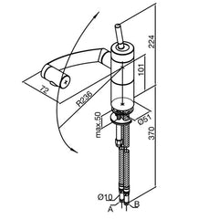 Damixa Arc keukenmengkraan chroom