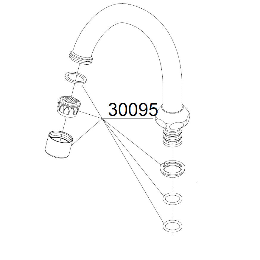 Damixa reparatie set uitloop 130mm Artikelnummer 30095.00