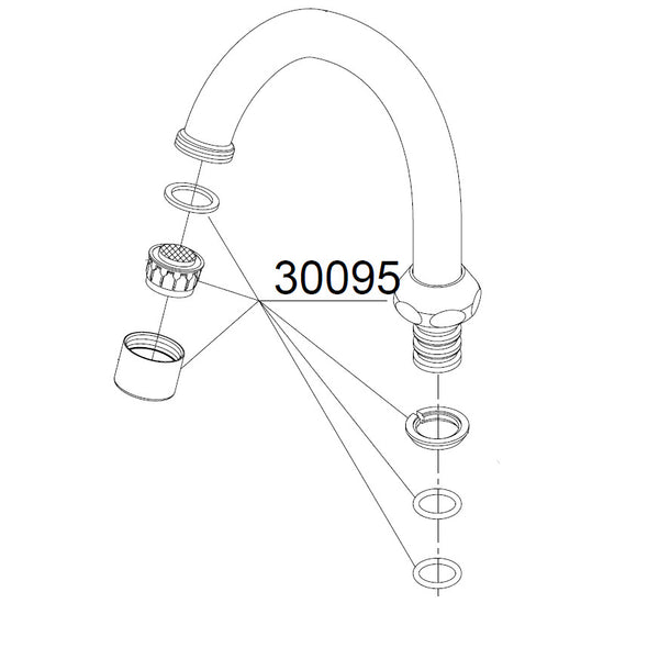Damixa reparatie set uitloop 130mm Artikelnummer 30095.00