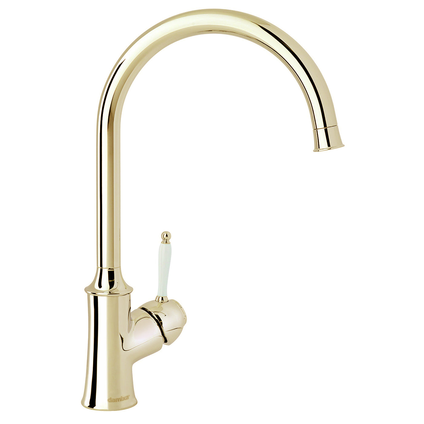 Damixa Tradition Keukenmengkraan Hoge C-Uitloop Messing