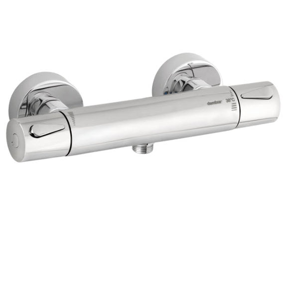 Silhouet douchemengkraan thermostatisch hoh 15cm met koppelingen Chroom