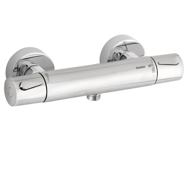Damixa Silhouet douchemengkraan thermostatisch hoh 15cm met koppelingen Chroom