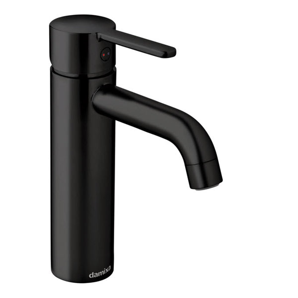 Damixa Silhouet wastafelmengkraan 1-greeps Medium met vaste uitloop Matzwart