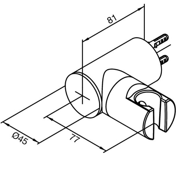 Damixa Universeel verstelbare wandhouder chroom