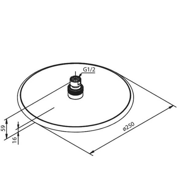 Damixa Bell hoofddouche 250 mm waterverbruik max.9 l/min chroom