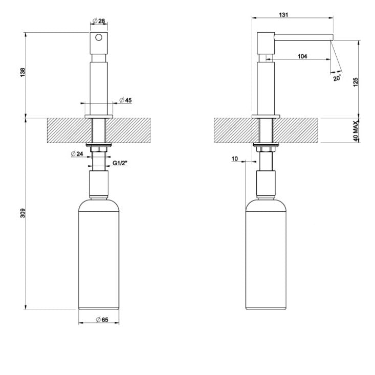 PP-「P」　PPP Gessi Oxygene Zeepdispenser Chroom