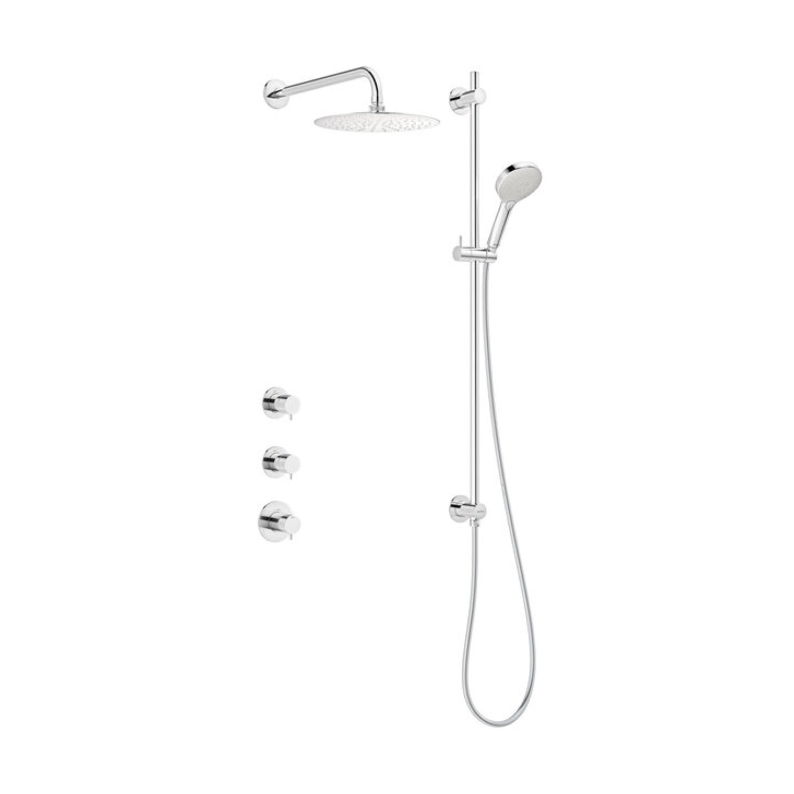 Damixa Silhouet XR 1 afbouwset inbouwthermostaat met stopkranen 57047