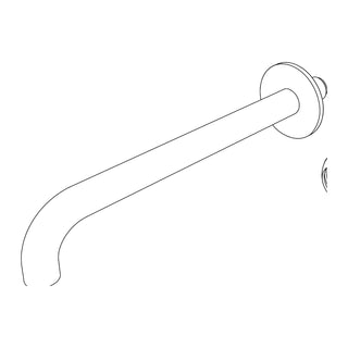 Damixa Uitloop voor inbouw wandmengkraan 250 mm Staal PVD 48449.46 lijntekening