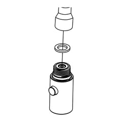 Damixa Uittrekbare handdouche voor keukenkraan Staal PVD 93108.46 lijntekening