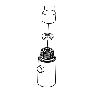 Damixa Uittrekbare handdouche voor keukenkraan Staal PVD 93108.46 lijntekening