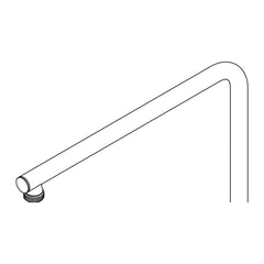 Damixa Bovenste douchepijp douchesysteem 300 mm Mat zwart 93140.61 lijntekening