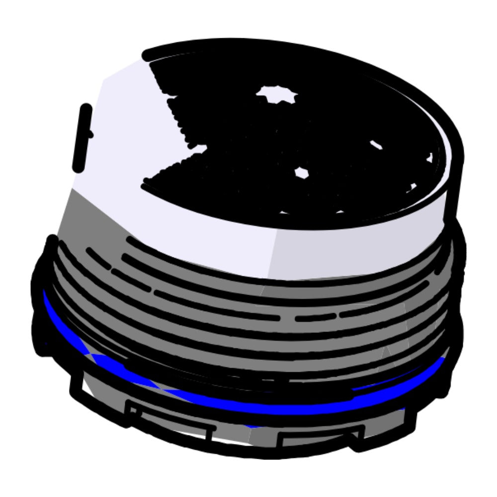Damixa Perlator M18,5x1 met sleutel Rub-Clean 93141.00 lijntekening