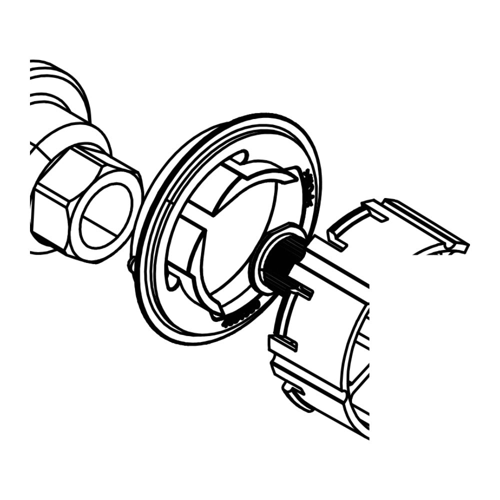 Damixa Stopring en snap-adapter voor omstel 93159.00 lijntekening