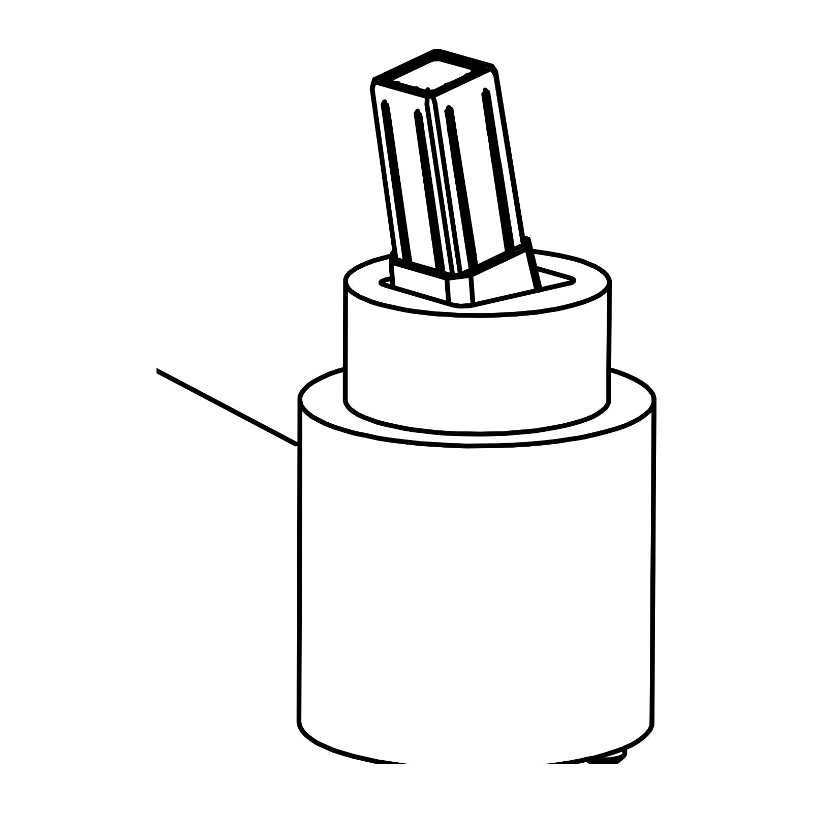 Damixa Cartouche 25 mm ±10° cold start 93173.00 lijntekening