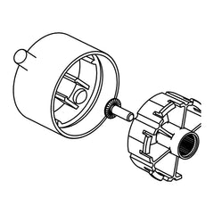 Damixa Debiethendel thermostaat S91 Mat brons PVD 93184.88 lijntekening