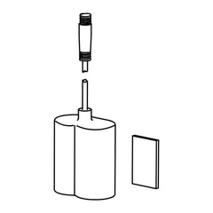 Damixa Batterijdoos Core (CR-P2 6V) 93188.00 lijntekening
