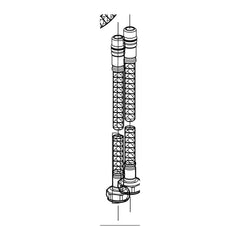 Damixa Slangset M10x1 x G3/8 450 mm 93193.00 lijntekening