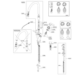 Damixa Spare Parts Venus kitchen mixer tap 16000 / 16047 / 16002