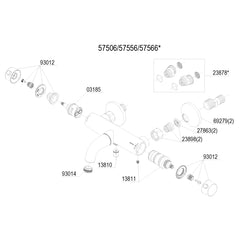 Damixa onderdelen Bell Thermixa 600 tmc bad/douchethermostaat 5750600