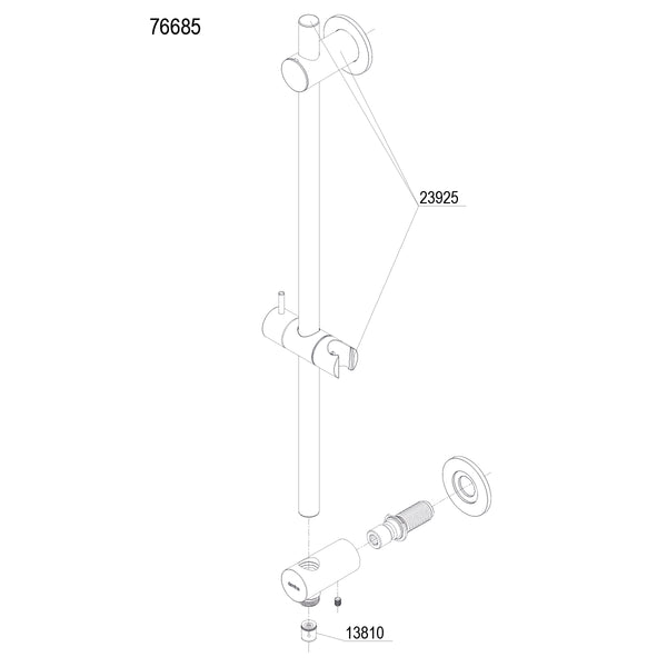 Damixa onderdelen Universeel Glijstang met wateraansluiting 1/2 7668500