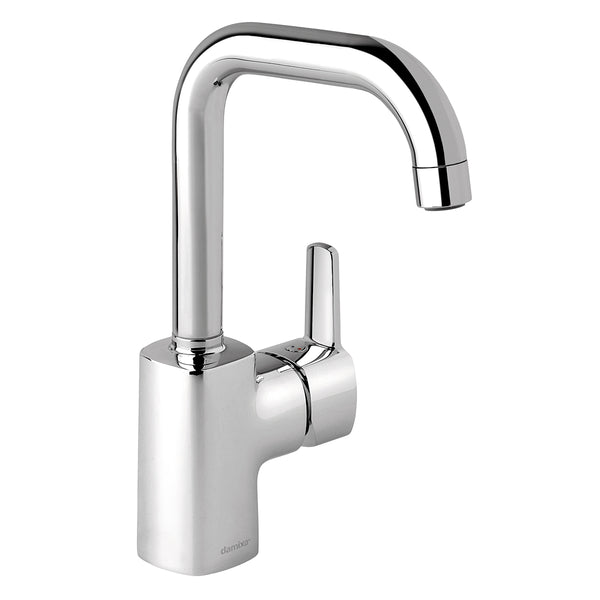 Damixa Pine wastafelmengkraan 1-greeps hoge uitloop z. waste Chroom