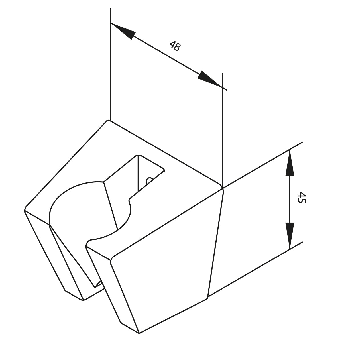 Damixa handdouchehouder vast Matzwart