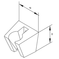 Damixa handdouchehouder vast Matzwart