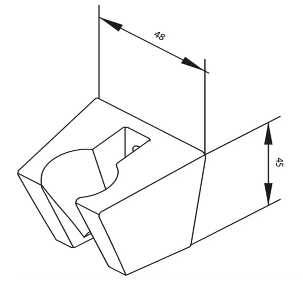 Damixa Wandsteun vast Messing gepolijst