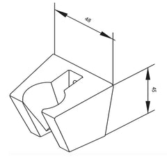 Damixa Wandsteun vast Messing gepolijst