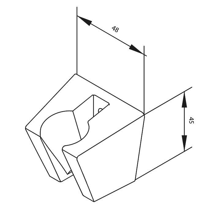 Damixa Wandsteun vast messing geborsteld