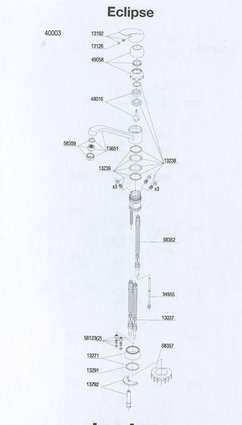 Damixa Parts Eclipse Kitchen Faucet (LOW PRESSURE BOILER) 40003.00