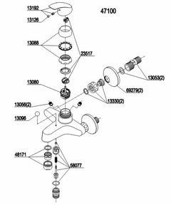Damixa Parts Eclipse Bath Mixer Tap 47100.00