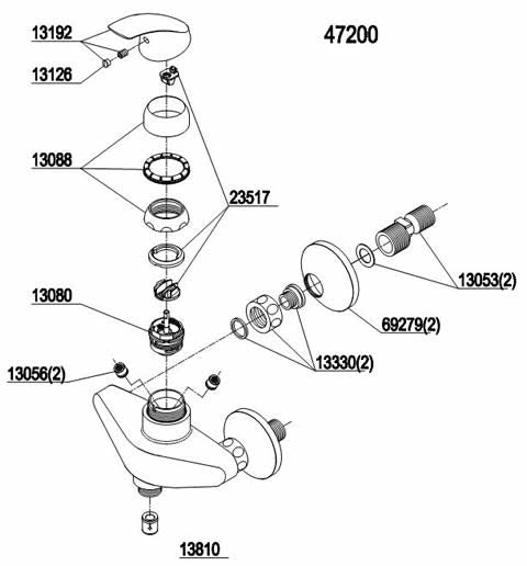 Damixa Parts Eclipse Shower Faucet 47200.00
