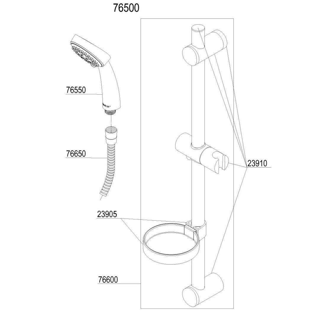 Damixa Parts Shower Program Contour Mini shower set 76500.00