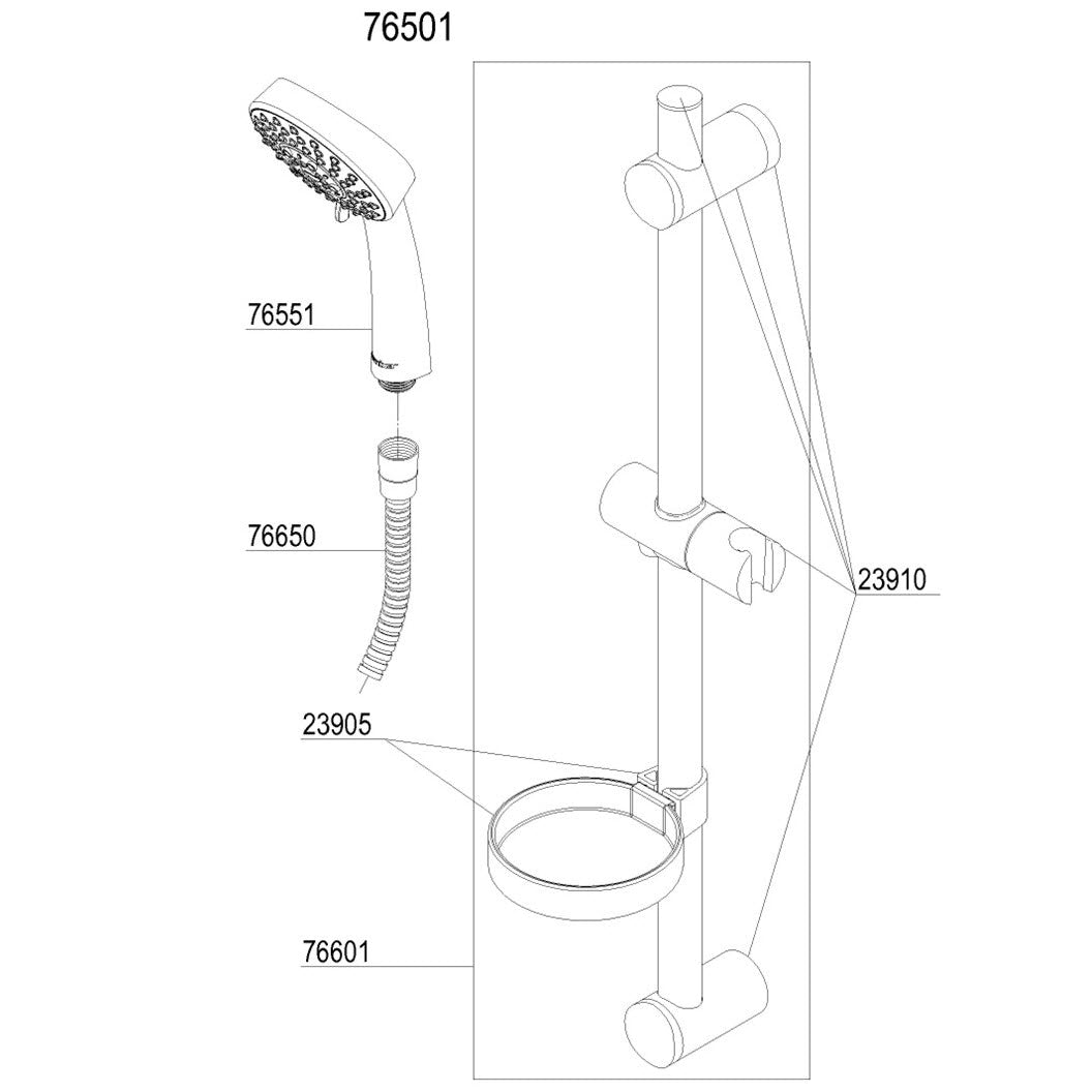 Damixa Parts Shower Program Contour Grande shower set 76501.00