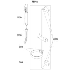 Damixa Parts Shower Program Kudos Slim shower set 76502.00