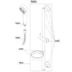 Damixa Parts Shower Program Kudos Mini shower set 76503.00